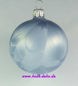 Mundgeblasene Christbaumkugeln, Eislack frostgrey