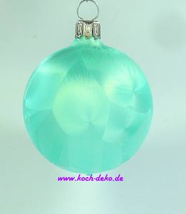 Mundgeblasene Christbaumkugeln, Eislack mint