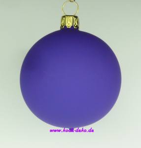 Mundgeblasene Christbaumkugeln, neon lila matt