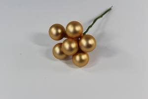 Spiegelbeeren 20mm, gold matt, 144 Stück