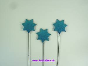 Stern-Stecker, 4cm , blau