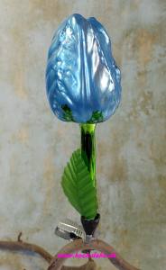 Tulpe mit Clip, Nostalgie, blau