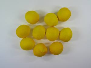 Watteform Ei/ Oval 3,5cm gelb, Btl. a 10 Stück, SONDERPOSTEN, C-Ware