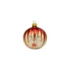 Sortimentskasten SET Christbaumschmuck Glas bordeaux-champagner mit Zacken, 39 tlg.